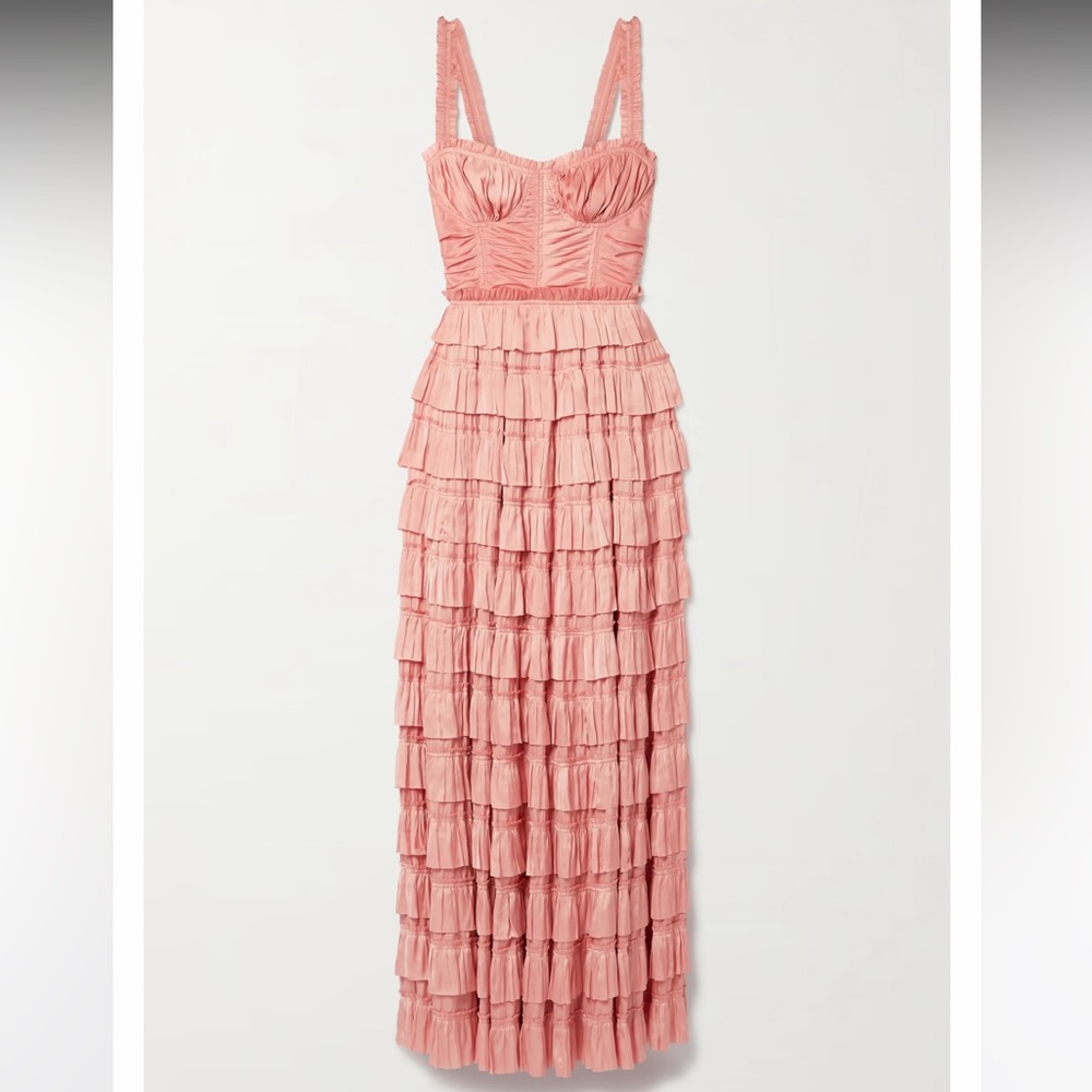 ULLA JOHNSON
Camille plissé satin maxi dress